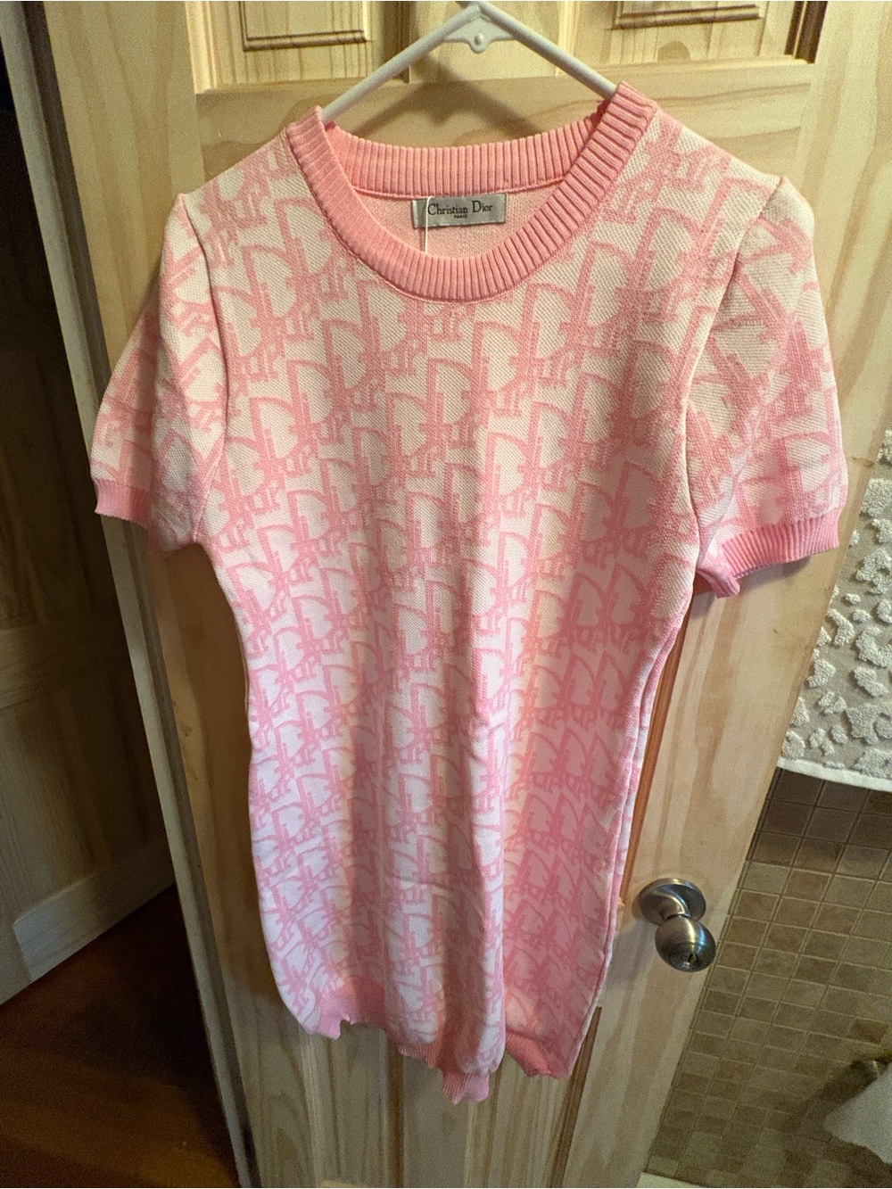 Fashion Pink Logo Knit Dress - Picture 2 of 5